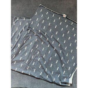 Cooper Pearl Large Baby Swaddle Blanket- Navy Blue Triangle Print